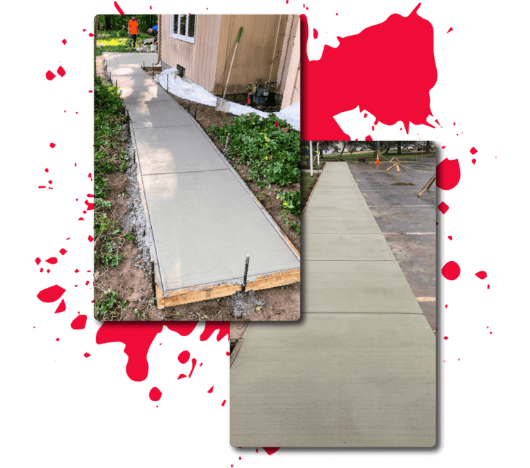 Commercial concrete sidewalks and walkways for businesses in Michigan.